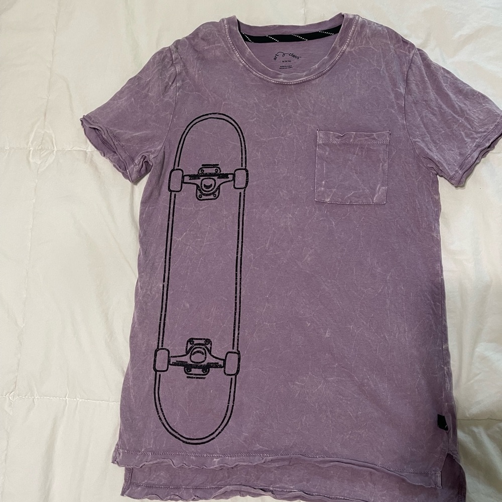 Art class boys purple skateboard tee